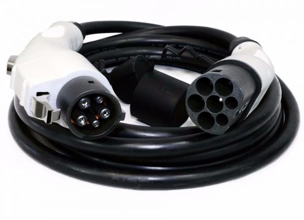 Elektromobilio įkrovimo kabelis Type 1 to Type 2  (32A) 7.2kW